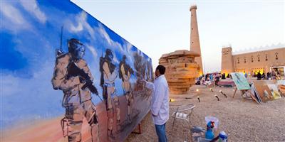 فنانو القصيم يسطرون لوحات تشكيلية عن خطر «الإرهاب» بالجنادرية 30 