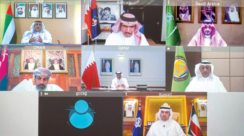 خلال اجتماع وزراء الداخلية الخليجيين عبر الاتصال المرئي 