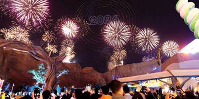 «القدية» استقبلت 2026 بطريقتها 