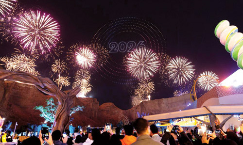 «القدية» استقبلت 2026 بطريقتها 