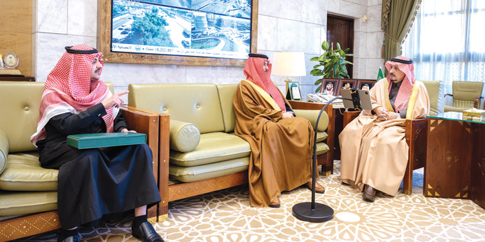 سموه خلال الاستقبال