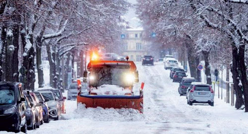 بسبب الطقس الشتوي 