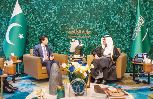  وزير الطاقة يجتمع مع وزير البترول الباكستاني