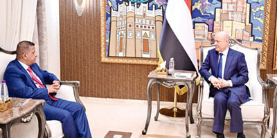 الرئيس العليمي يحذر من استنساخ انتهاكات مليشيات الحوثي بحق الصحفيين والحريات العامة 