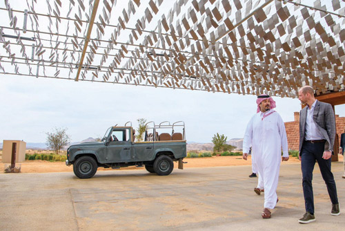 أمير منطقة المدينة المنورة يلتقي ولي عهد بريطانيا في العلا 