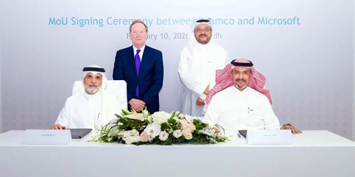 أرامكو توقّع مذكرة تفاهم مع مايكروسوفت للمساعدة في تطوير الذكاء الاصطناعي 