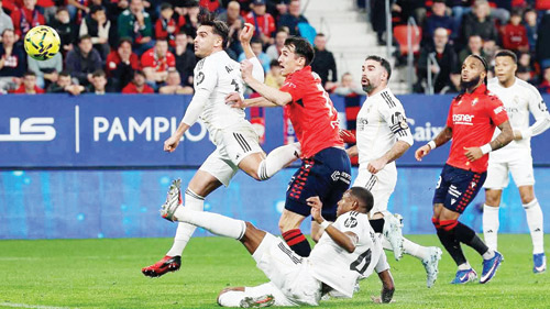 ريال مدريد يخسر أمام أوساسونا 