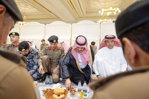 سموه خلال مشاركته رجال الأمن