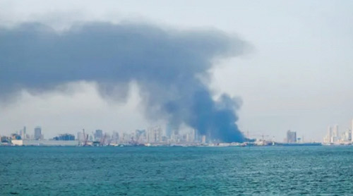  من الهجمات الإيرانية على العاصمة البحرينية المنامة