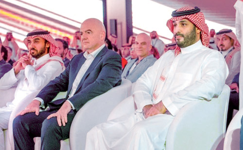 مشاركة ولي العهد  في افتتاح مشاريع استثمار وتطوير الأندية الرياضية