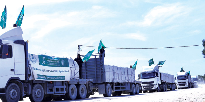 جانب من وصول المساعدات